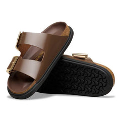 Arizona Droplet Buckle Natural Leather Patent