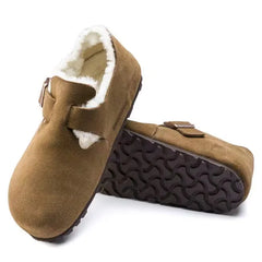 London Shearling Suede Leather
