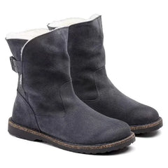 Uppsala Shearling Suede Leather Graphite
