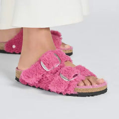 Arizona Big Buckle Shearling Fuchsia Tulip