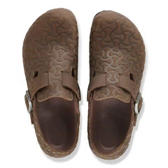 London Single Strap Natural Leather Embossed