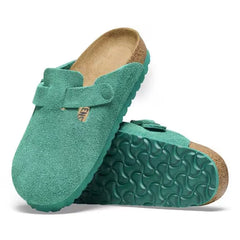 Boston Suede Leather Digital Green