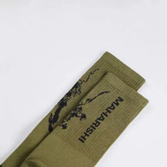 Maharishi Tabi Sports Socks Cotton-Polyamide-Elastane Olive