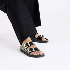 Arizona Droplet Buckle Natural Leather Patent