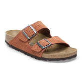 Arizona Suede Embossed Dotted Burnt Orange