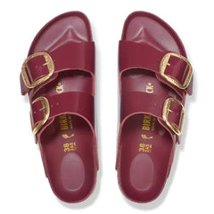 Arizona Hammered Big Buckle Natural Leather Patent Zinfandel High Shine