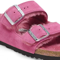 Arizona Shearling Suede Leather-Shearling Fuchsia Tulip