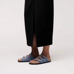 Florida Nubuck Leather Stone Blue