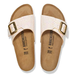 Catalina Luxe Buckle Synthetics Shiny Snake Cream