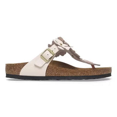 Gizeh Flower Embellishment Natural Leather