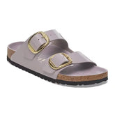 Arizona Hammered Big Buckle Natural Leather Patent High-Shine Faded Purple