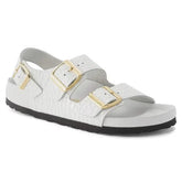 Milano Embossed Leather Emboss white