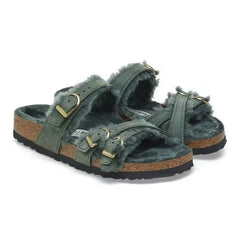 Franca Shearling Nubuck Leather Thyme