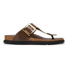 Gizeh Droplet Buckle Natural Leather Patent
