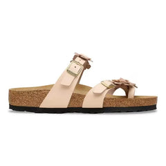 Mayari Flower Embellishment Natural Leather