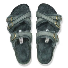 Franca Shearling Nubuck Leather Thyme