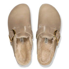Boston Big Buckle Shearling Natural Leather Oiled
