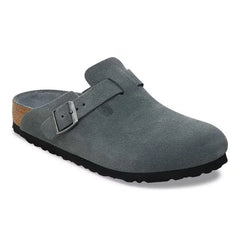 Boston Soft Footbed Suede Leather Basalt Gray Tonal