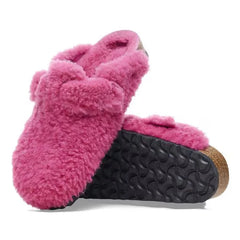 Boston Big Buckle Shearling Fuchsia Tulip