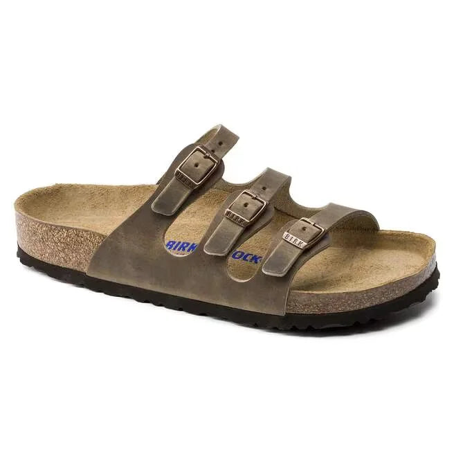 Florida Soft Footbed Oiled Leather Tobacco Brown