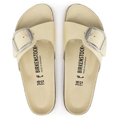 Madrid Big Buckle Natural Leather Patent High Shine Butter