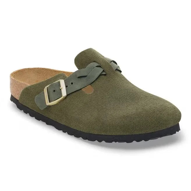Boston Braided Suede Leather Thyme
