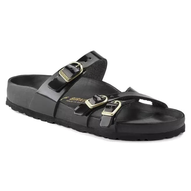 Franca Natural Leather Patent High Shine Black