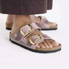 Arizona Big Buckle Oiled Leather Lavender