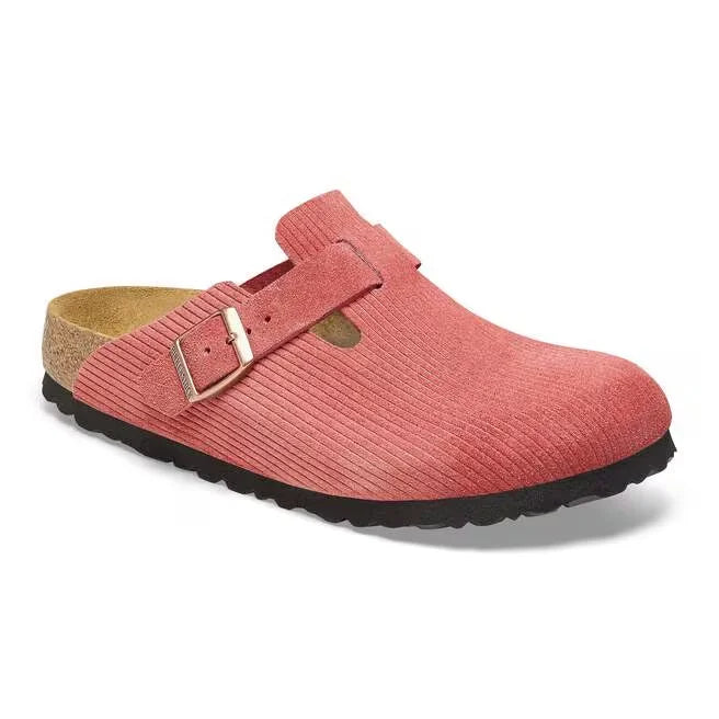 Boston Suede Embossed Corduroy Sienna Red