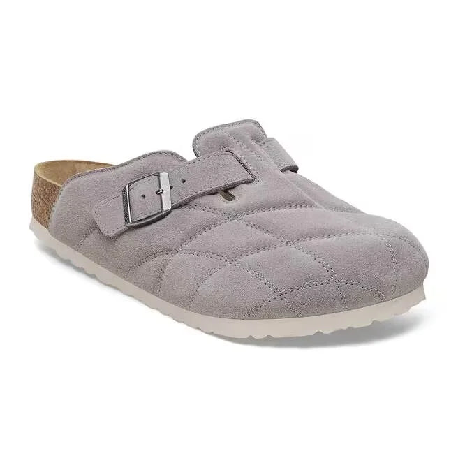 Boston Quilted Suede Leather Stone Coin