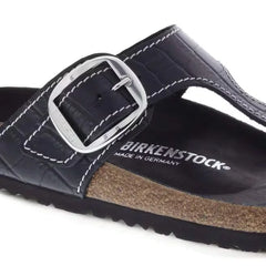 Gizeh Big Buckle Natural Leather Patent Black