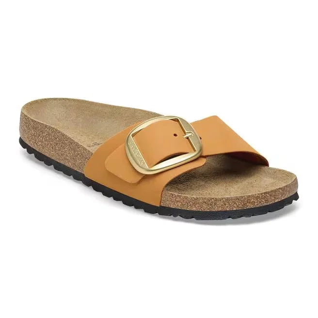 Madrid Big Buckle Nubuck Leather Burnt Orange