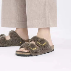 Arizona Big Buckle Shearling Concrete Gray