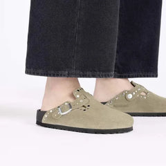 Boston Rivet Suede Leather