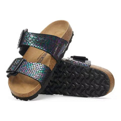 Sydney Luxe Buckle Synthetics Shiny Snake Black