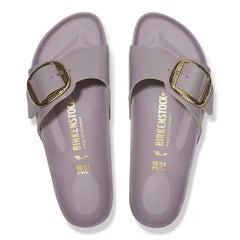 Madrid Hammered Big Buckle Natural Leather Patent High-Shine Faded Purple