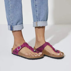 Gizeh Braided Oiled Leather Festival Fuchsia