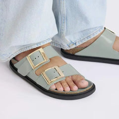 Arizona Droplet Buckle Natural Leather Patent