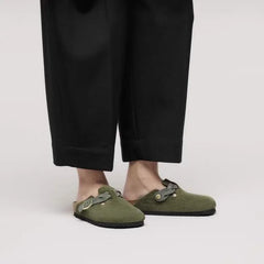 Boston Braided Suede Leather Thyme