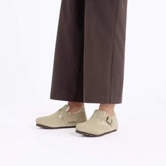 London Shearling Suede Leather