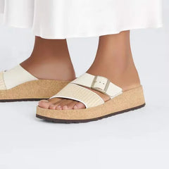 Almina Raffia Natural Leather/Synthetics