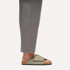 Solana Suede Leather Faded Khaki