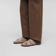 Arizona Big Buckle Nubuck Leather Faded Purple