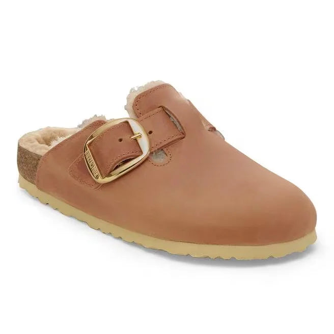 Boston Big Buckle Shearling Natural Leather Oiled