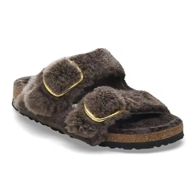 Arizona Big Buckle Shearling Concrete Gray