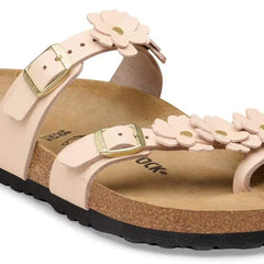 Mayari Flower Embellishment Natural Leather