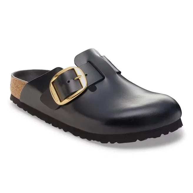 Boston Big Buckle Leather Black Dressy Leather